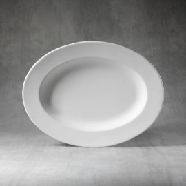Ceramic Bisque Oval Rim Platter Ceramic Bisque Oval Rim Platter